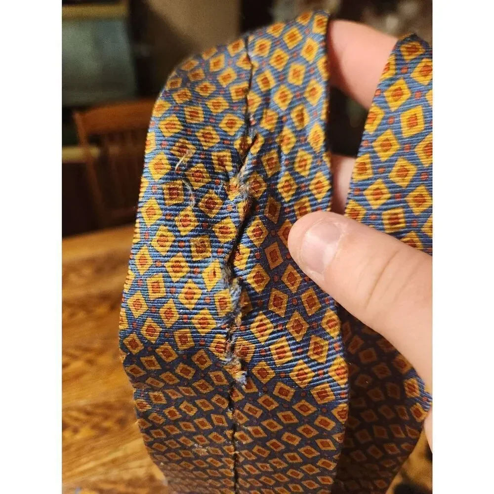 Vintage Burberry men's silk tie